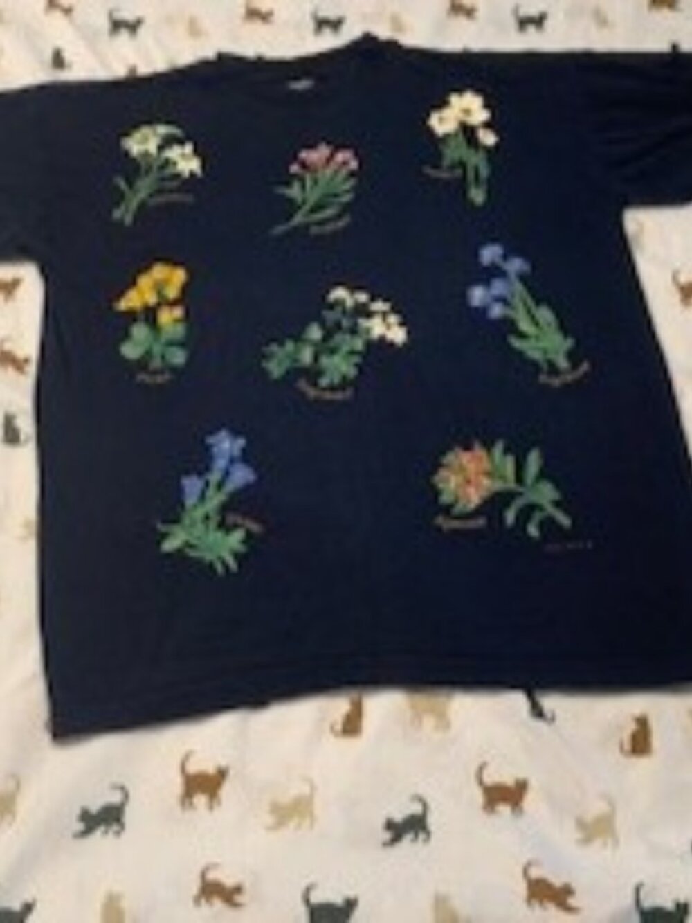 Alma Mater Cotton Tee with Wildflowers